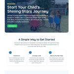Preschool and kindergarten website admissions page with a simple parent enquiry process